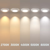 5/6 Inch LED Disk Lights，Flush Mount Ceiling Disc Light, Selectable CCT, 1100 Lumens - 4