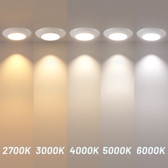 5/6 Inch LED Disk Lights，Flush Mount Ceiling Disc Light, Selectable CCT, 1100 Lumens - 4