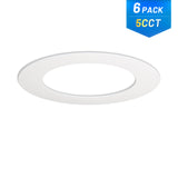 Goof Ring for 6 Inch Recessed Lights, Can Light Trim Ring Cover, 8.6" Outer Diameter, 6.2" Inner Diameter - 12
