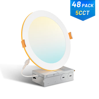 8 Inch Recessed LED Lighting With Night Light, Slim Design, Selectable CCT, 1600 Lumens - 9