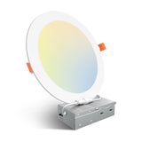 8 Inch Recessed LED Lighting, Slim Design, Selectable CCT, 1600 Lumens - 1