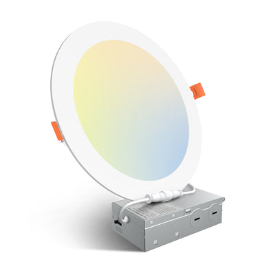 8 Inch Recessed LED Lighting, Slim Design, Selectable CCT, 1600 Lumens