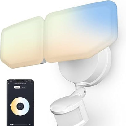 Dual Head Security Light, Alexa/Google Home, 2700-6500K, 40W, 4000 LM, retail price is as low as $36.99 per pack.