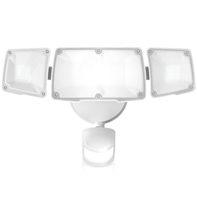 45% off 3 Head Led Motion Activated Security Light, 6500K, 55W, 6000LM, retail price is as low as $32.99 per pack.