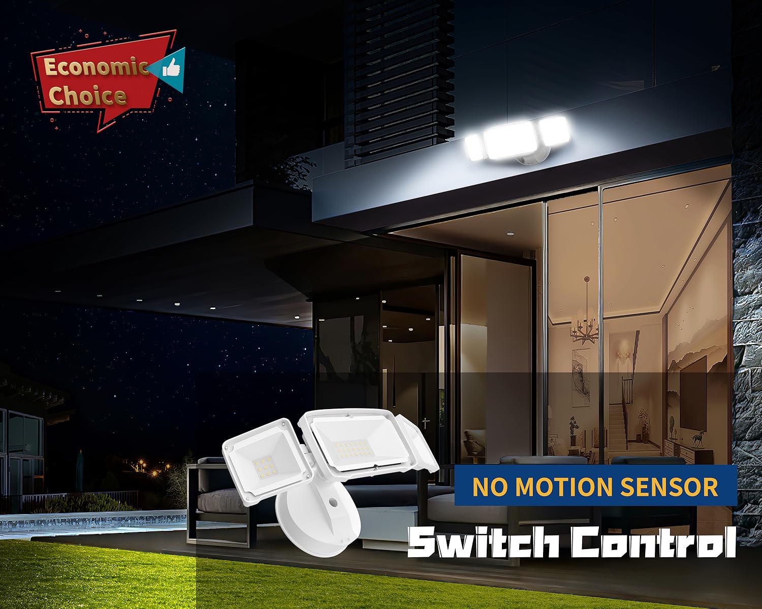No Motion Sensor Switch Control Flood Lights