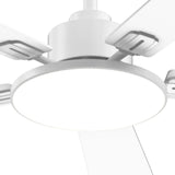 Amico 52" Downrod Mount Smart Ceiling Fan with Light, 3CCT Dimmable, 6 Speeds, Reversible DC Motor, Remote APP Alexa Control, Quiet for Home Bedroom Living Room, Black - 17