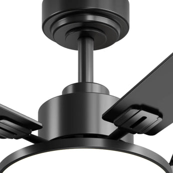 Amico 52" Downrod Mount Smart Ceiling Fan with Light, 3CCT Dimmable, 6 Speeds, Reversible DC Motor, Remote APP Alexa Control, Quiet for Home Bedroom Living Room, Black - 6