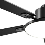 Amico 52" Downrod Mount Smart Ceiling Fan with Light, 3CCT Dimmable, 6 Speeds, Reversible DC Motor, Remote APP Alexa Control, Quiet for Home Bedroom Living Room, Black - 5