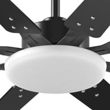 Amico 64" Ceiling Fan with Light & Remote – Dimmable, 6 - Speed Reversible DC Motor, Quiet Modern Black Fan for Living Room, Kitchen & Patio - 4
