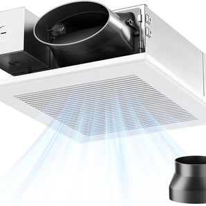 Bathroom Exhaust Fan, 3-Speed Selectable Airflow, 70-90-110 CFM, 0.5-1.0-1.5 Sones, DC Motor, ETL & FCC Certified-1
