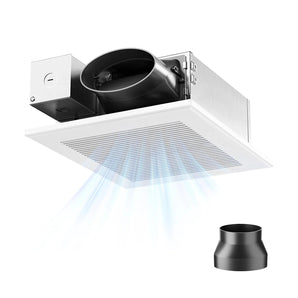 Bathroom Exhaust Fan, 3-Speed Selectable Airflow, 70-90-110 CFM, 0.5-1.0-1.5 Sones, DC Motor, ETL & FCC Certified-1