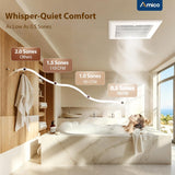 Bathroom Exhaust Fan, 3-Speed Selectable Airflow, 70-90-110 CFM, 0.5-1.0-1.5 Sones, DC Motor, ETL & FCC Certified-5