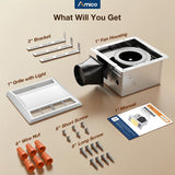 Bathroom Exhaust Fan with LED Light, 80 CFM, 0.9 Sones, 1000LM, 5CCT, 90CRI, ETL & FCC Certified-8