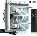 Amico Shutter Exhaust Fan with Remote, 9-Speed Energy Efficient & Quiet 13W DC Motor 1000 CFM Wall Mount Ventilation Fan for Garage,Greenhouse,Attic & Chicken Coop,Plug & Play,8-Hour Timer,FCC-9