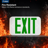 Double Sided Green LED Exit Sign, UL94V-0 Flame Retardant, Hardwired 120V/277V with 90Min Emergency Battery Backup, Commercial Exit Light for Public Buildings-4