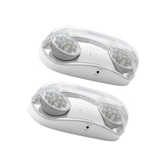 Emergency Lights for Business, with Battery Backup, Hard Wired, UL 924 Certified, AC 120/277V, Two Head Adjustable LED Emergency Lighting, 260 Lumens-1