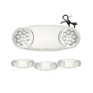 Emergency Lights for Business, with Battery Backup,Hard Wired, UL 924 Certified,AC 120/277V,Two Head Adjustable LED Emergency Lighting-1