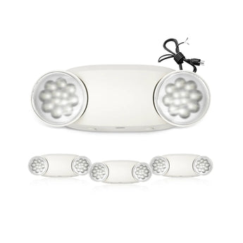 Emergency Lights for Business, with Battery Backup,Hard Wired, UL 924 Certified,AC 120/277V,Two Head Adjustable LED Emergency Lighting-1