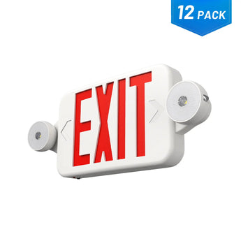 Exit Sign with Emergency Lights, Two LED Adjustable Head Emergency Light with Battery, Exit Sign for Business-15