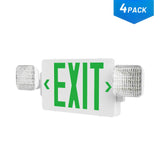 Green Double-Sided Exit Sign with Emergency Lights, Two LED Adjustable Head with Battery Backup, ETL Certified, AC 120/277V, Commercial Emergency Lights Combo for Business-11