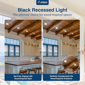 6 Inch Recessed LED Lighting, Slim Design, Selectable CCT, 1050 Lumens