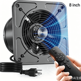 Kitchen Exhaust Fan with Remote, 686 CFM High Airflow EC Motor Ventilation Fan, 9 - Speed Adjustable, 29W Energy Efficient, Timer, Low Noise 50dB, Black for Kitchen, Garage, Attic & Greenhouse, FCC Certified - 11