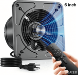 Kitchen Exhaust Fan with Remote, 686 CFM High Airflow EC Motor Ventilation Fan, 9 - Speed Adjustable, 29W Energy Efficient, Timer, Low Noise 50dB, Black for Kitchen, Garage, Attic & Greenhouse, FCC Certified - 10
