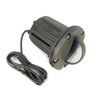 Low Voltage Brass In - Ground Well Light, Antique Bronze MR16 Landscape Recessed Light Fixture, Waterproof Outdoor Uplight - 3