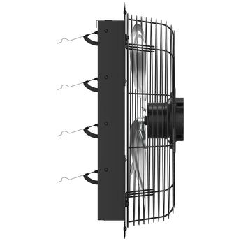 Shutter Exhaust Fan 8-Speed , 1238 CFM DC Vent Fan with Thermostat Humidity Control for Attic Garage Chicken Coop-25