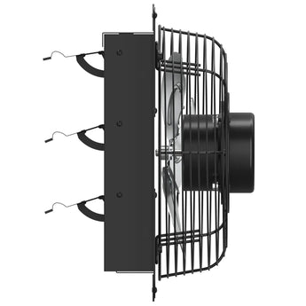 Shutter Exhaust Fan 8-Speed , 1238 CFM DC Vent Fan with Thermostat Humidity Control for Attic Garage Chicken Coop-13