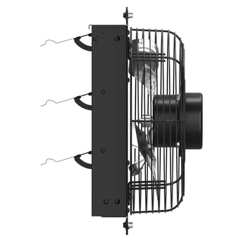 Shutter Exhaust Fan 8-Speed , 1238 CFM DC Vent Fan with Thermostat Humidity Control for Attic Garage Chicken Coop-17
