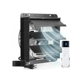 Shutter Exhaust Fan Wall Mounted with EC Motors and Remote Control, Timer, 8 Speeds, 850CFM, Low Noise, Easy to Install, Plug in Ventilation Fan for Garages, Shops, Greenhouse, Attic-1