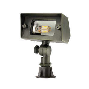 Solid Brass Low Voltage Wall Washer Light, Antique Bronze Landscape Floodlight for G4 LED Bulbs, IP65 Waterproof & ETL Listed (Lamp Not Included) - 1