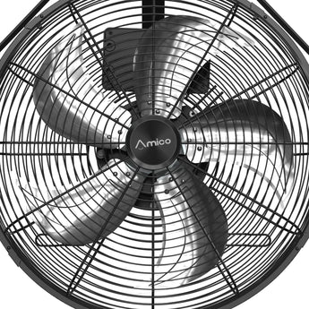 Wall Mount Fan 9-Speed High Velocity , 1050 CFM Brushless DC Metal Fan with Remote, Industrial Fan for Garage Warehouse Patio Outdoor-24