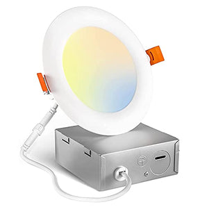 4/6 Inch Ultra-Slim Led Recessed Downlight With Junction Box, 3CCT, 3000K/4000K/5000K