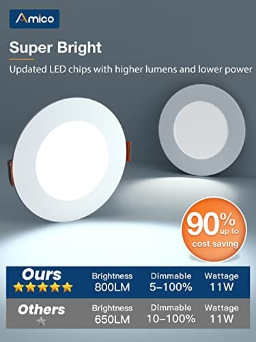 Super bright led recessed lighting, 90% up to cost saving.